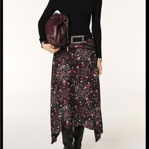 ba&sh Asymetericall Midi Skirt Friea Gray